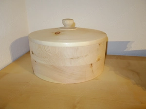 Brottopf, 33,5 cm Brotkasten aus Zirbenholz von Hand gedrechselt Nr. 2188