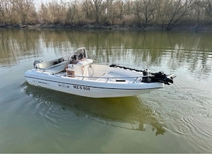 Angelboot Rascala FM 15 mit 60Ps Motor  Anhänger + Emotor