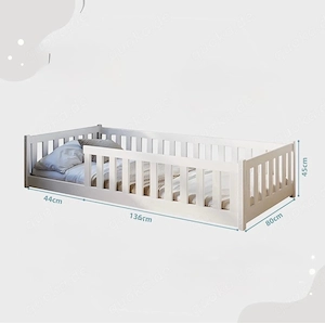 Montessori Bett - Bodenbett, 80x180 cm + Matratze von Ehrenkind