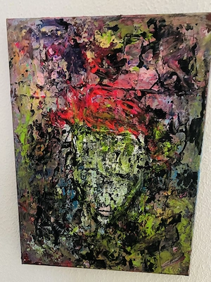 Acrylgemälde Abstrakt Leinwand Unikat  VHS
