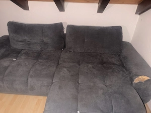 Dunkelgraues Sofa zu verschenken   wegen sofortigem Umzug