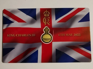 Shapemünze in Coincard "Coronation of King Charles III." 1 1000 oz 999er Feingold, nur 50.000 Stk. w
