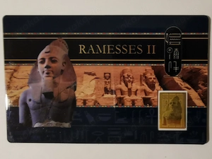 Feingold Barren in Coincard "Ramses II" .999er Gold, 1 1000 oz Auflage nur 50.000 Stück!