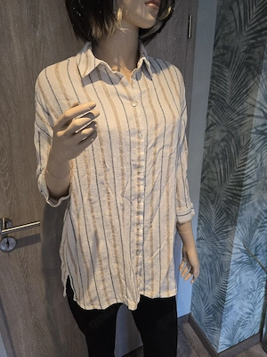 Vero Moda Damen Bluse weiß-gold Glitzer Gr.M 