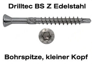Edelstahlschrauben mit kleinem Zierkopf