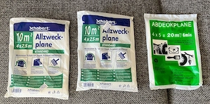 Verkaufe 3 Packungen Allzweckplane 