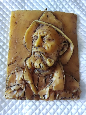 Honigwachsbild handgefertigt mit Relief