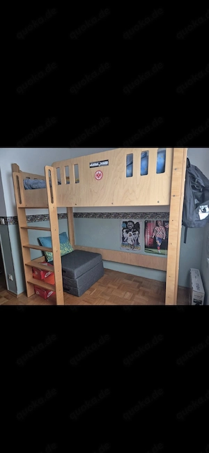 hochwertiges JAKO-O Hochbett  Rudi  mit einer Liegefläche von 100   200 cm.