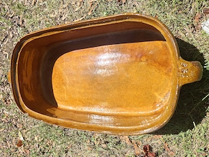 Gefäß aus Porzelan lang, orange