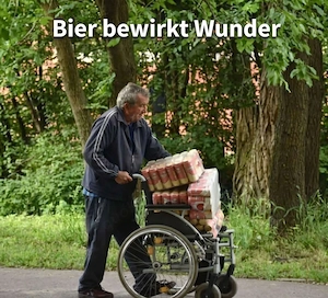 Mann möchte putzen