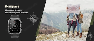 Luxus Militär-Smartwatch 100 Sportmodis. IP68 Alulegierung HDDisplay Sprachassistent 900mAh Akku Bild 8