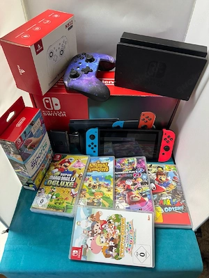 nintendo switch spielkonsole & 6 spiele 