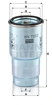 MANN WK 720 2X Filter PALIWA - Art.-Nr. HT-50891