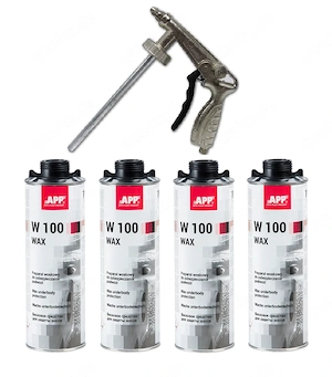 App set w100 wachs chassiswachs 4l + pistole - art.-nr. ht-50791