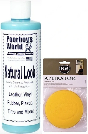 Poorboy's natural look dressing 473ml+aplikator - art.-nr ht-50789   kfz-zubeh r und fahrzeugbedarf