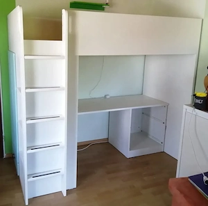 Hochbett SM STAD von IKEA   mit Schreibtisch & Stauraum