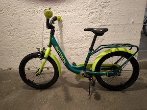 Leichtes Kinderfahrrad S'COOL 16 Zoll, türkis lime