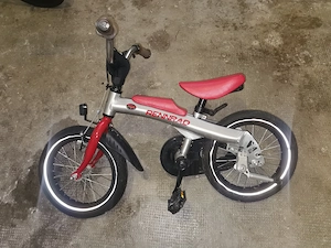 Coolproducts RennRad 14 Zoll   2-in-1 Laufrad & Kinderfahrrad (Silber Rot)