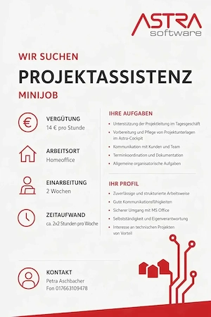 Mannheim  Projektassistenz - Dateneingabe technische Verwaltung  Home Office