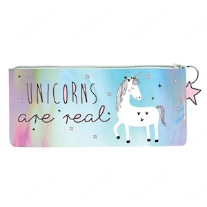 Holografisches Federm ppchen Paso Unicorn Mit Rei verschluss befestigter, sehr ger umiger