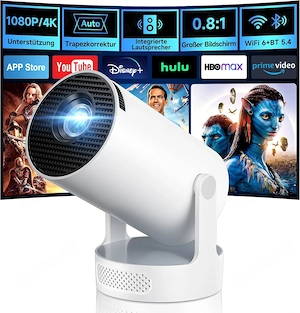 Mini Beamer WiFi Bluetooth Trapezkorrektur Integrierte Apps Projektor