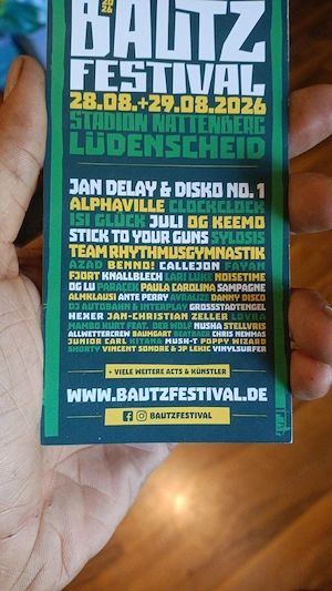2-Tages-Tickets Bautz Festival + Camping (Günstiger abzugeben!)