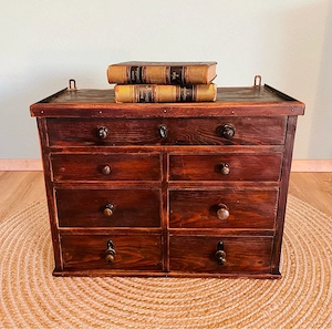 Antiker Apothekerschrank   Schubladenschrank   1880er Industrie-Design