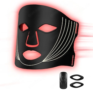 Wiederaufladbare LED Gesicht Maske Lichttherapie 7 Lichtmodi Augenschutz Design Hautpflege