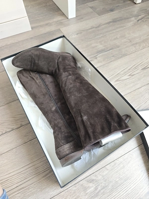 Konstantin Starke Langschaft Stiefel Wildleder Braun Gr. 38,5 mit OVP