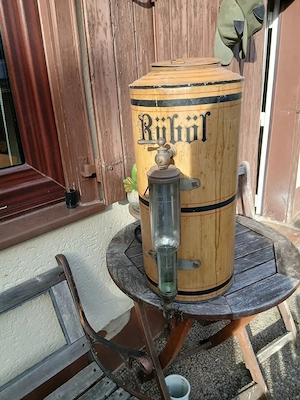 Rüböl Behälter um 1900 (Rapsöl)