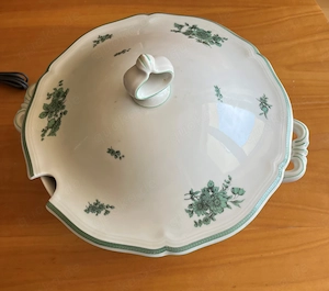 Rosenthal Chippendale Terrine   Schüssel mit Deckel   Dekor  Grüne Blume 