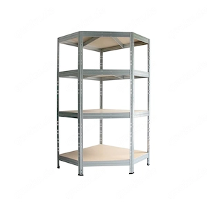 AR SHELVING Eck Rivet Steckregal mit 4 Boeden 180x90x90x45 Stecksystem verzinkt