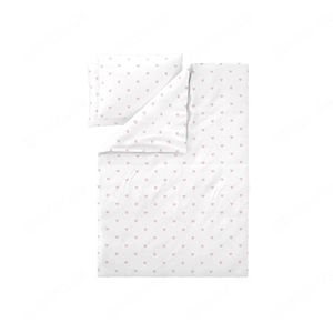 LIVARNO Bettwaesche aus Edel Renforce 200 x 220 cm blassrosa Herzen