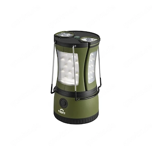 CRIVIT 2-in-1-Campinglampe, gr n Eigenschaften Lampen-Basis mit 2 klappbaren Metallb geln zum