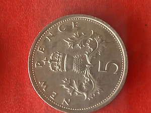Münze Münzen Umlaufmünze Großbritannien 5 Pence 1971