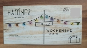 Happiness Festival 2026   Wochenendticket 17. 18. Juli