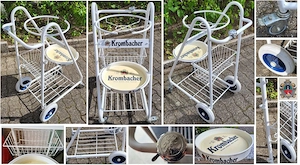 Bier Wein Service Wagen: Bierfass Ablage + Schirmhalter + Ablage + Korb + Tablett + Klingel 