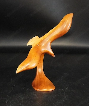 Kleine Seemöwenskulptur, Oregon-Myrtenholz, ca. 20cm Bild 2