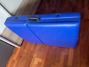 Massageliege Holz blau