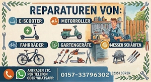 e scooter fahrrad gartengeräte