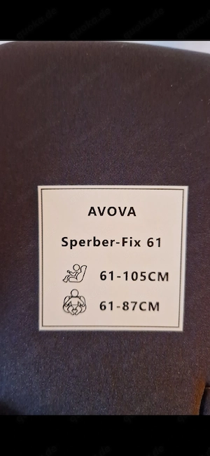 Avova Sperber-fix61 Kindersitz Reboarder Isofix grau