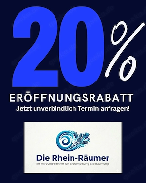 Entrümpelung mit Herz | 20% Eröffnungsrabatt & Wertanrechnung 