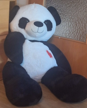 Grosser Kuchel-Panda Plüschtier Schwarz-Weiß 