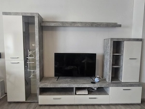 Wohnwand Beton-Weiß Anthrazit Grau  Preis VHB + Optional mit Couchtisch