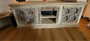 Massives Sideboard   TV-Board im indischen Vintage-Stil