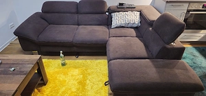 COTTA Ecksofa Farbe Espresso 268cm Breit mit Bettfunktion