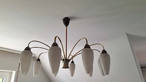 Lampe vintage Deckeneuchte 40er 50er Jahre (?) rund mit 10 Leuchten