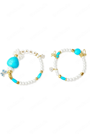 Auffällige türkise Boho Armbänder in verschiedenen Form