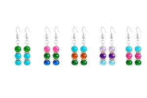 Verschiedenen Farben Ohrringe hängend Handmade 
