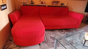 Eck-Sofa, Ottomane, klappbar zum Bett, mit Stauraum (guter Zustand)